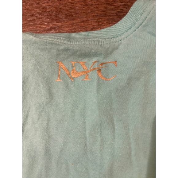 Nike Shirt Green SZ M Swoosh Statue Liberty NYC Five Boroughs T Shirt Blue - Picture 6 of 6